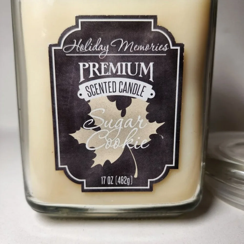 NEW Sugar Cookie Ivory White Candle Glass Jar 12 oz  Easter basket gift stuffer